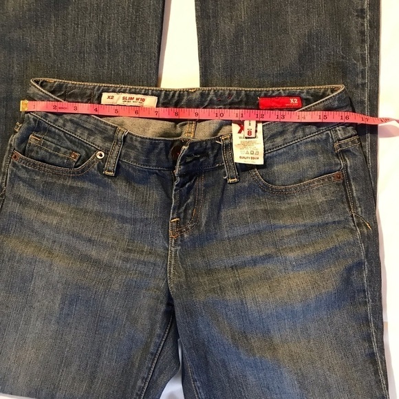 EUC LIKE NEW CONDITION X2 DENIM SIZE 8 SLIM FIT JEANS 32”x31” - Picture 5 of 6